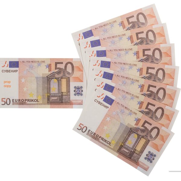 Copy 50 Euro Bills, Prop Money 100 Pcs for Movie, Play Money for tabel Game